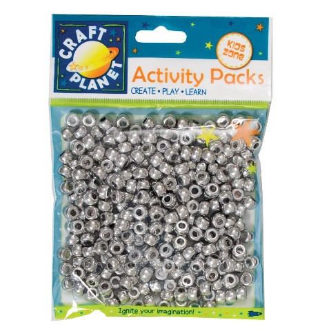 ABALORIOS CUENTAS COLOR PLATA 300 UDS 7MM KREA REF. CPT 6511112