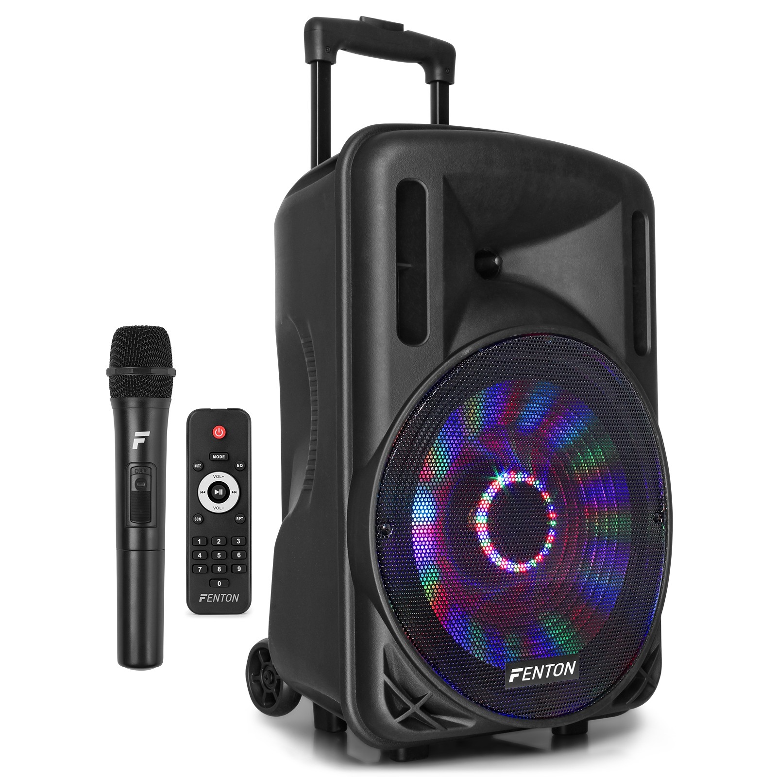 ALTAVOCES SISTEMA DE SONIDO CON BATERIA ACTIVO DE 12" FENTON DE ***700W*** / MICROFONO / BLUETOOTH / MANDO
