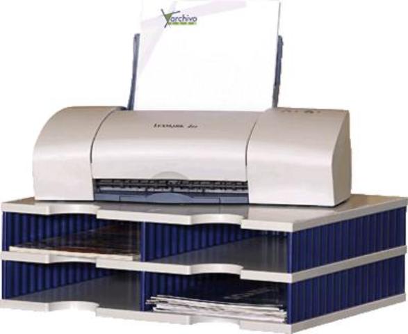 ARCHIVODOC DUO MODULAR 4 HUECOS AZUL/GRIS