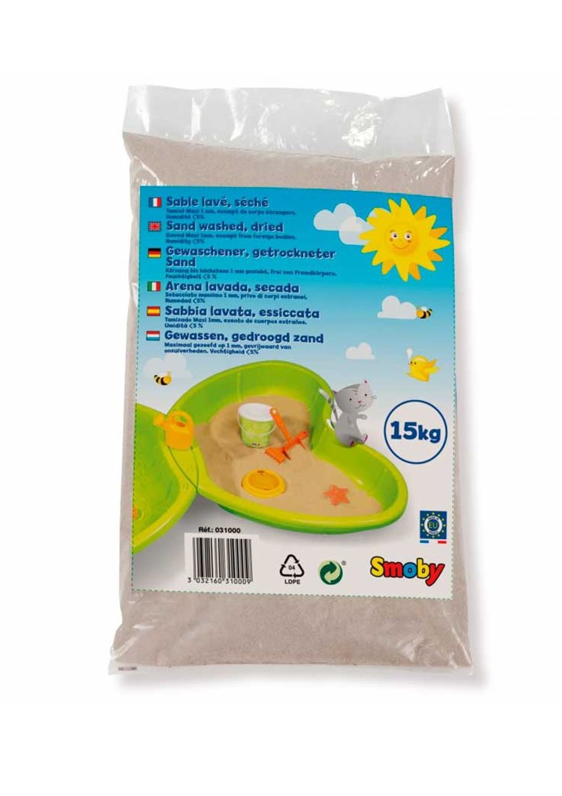 ARENA NATURAL DE SILICE LAVADA Y SECADA ESPECIAL PARA ARENEROS Y ZONAS DE JUEGO *** SACO 15KG***