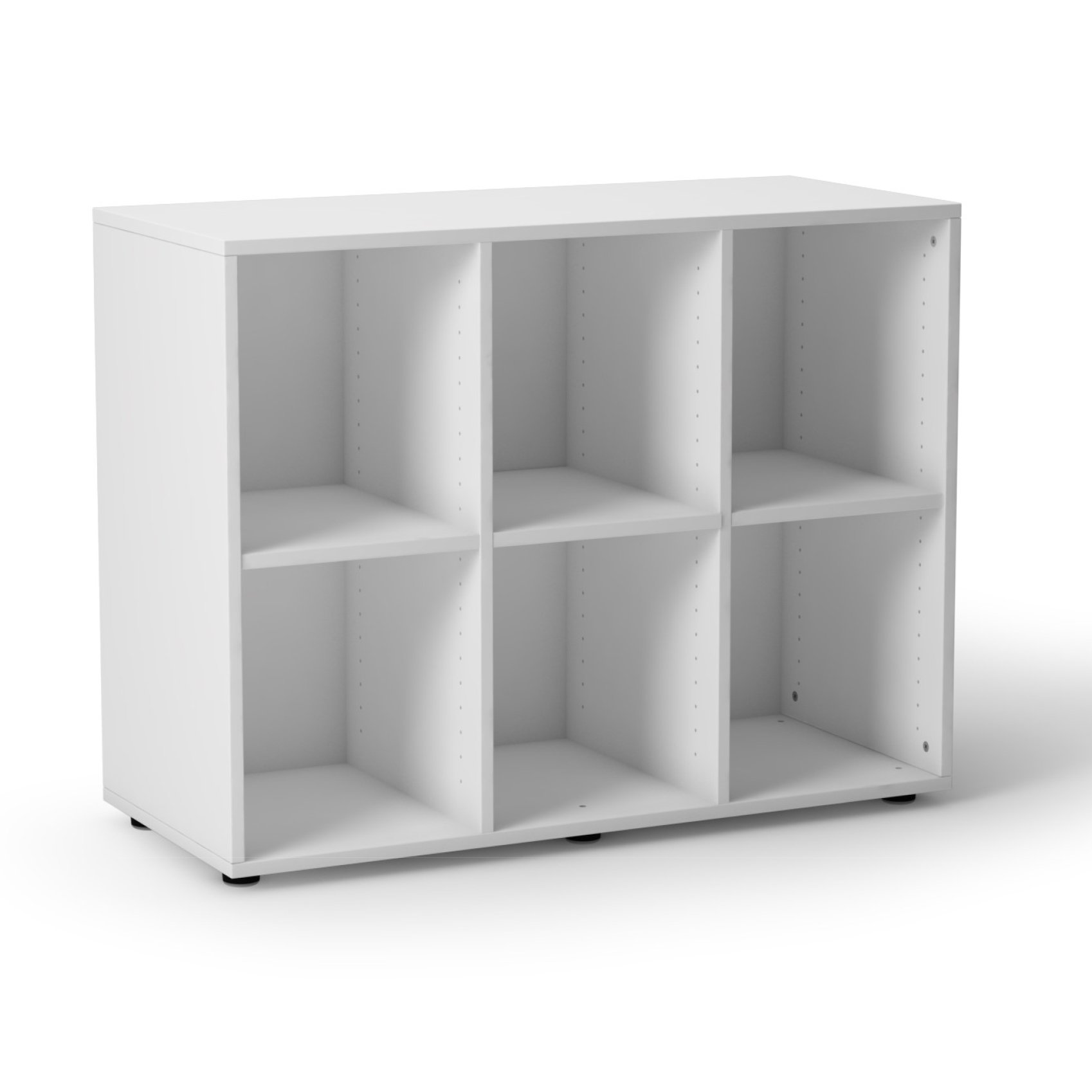 ARMARIO 6 HUECOS ABIERTO A UNA CARA DE 104X81X45CM COLOR BLANCO REF: 632-504   **OFERTA**