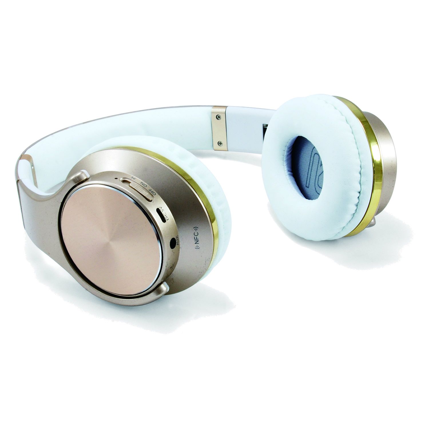 AURICULARES BLUETOOTH CON MICROFONO CONCEPTRONIC CHSPBTNFCSPKG ORO FUNC. ALTAVOZ + MANOS LIBRES - AUX IN - MICRO SD- NFC-BAT400MA