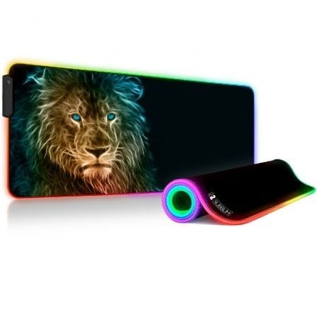 Alfombrilla Subblim SUBMP-02RGB10 LED RGB Lion XL/ 800 x 300 x 4 mm