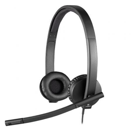 Auriculares Logitech H570E/ con Micrófono/ USB/ Negros