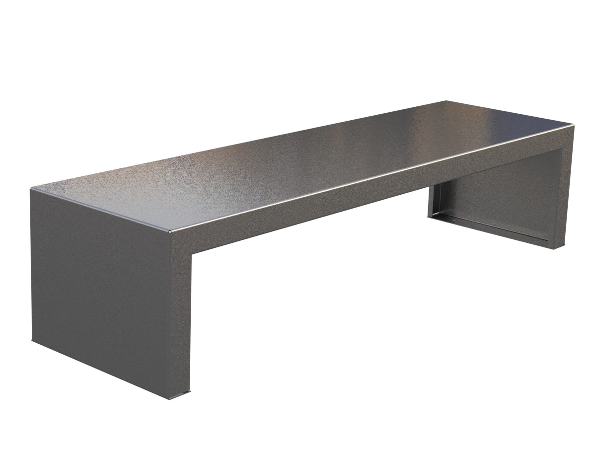 BANCO FABRICADO EN ACERO DE 1960X560X450MM