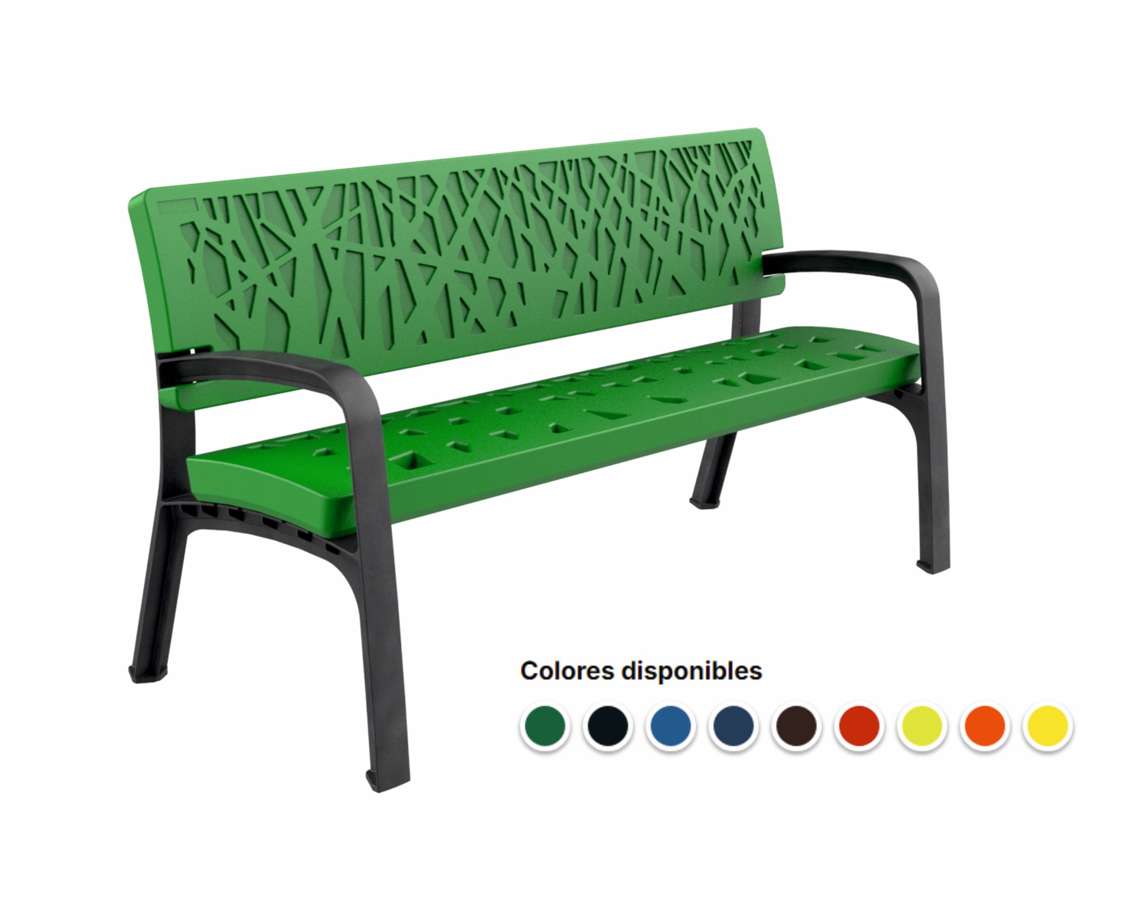 BANCO POLIPROPILENO ALTA DENSIDAD TRATADO CON UV GRAN ROBUSTEZ DE 170X76X83CM