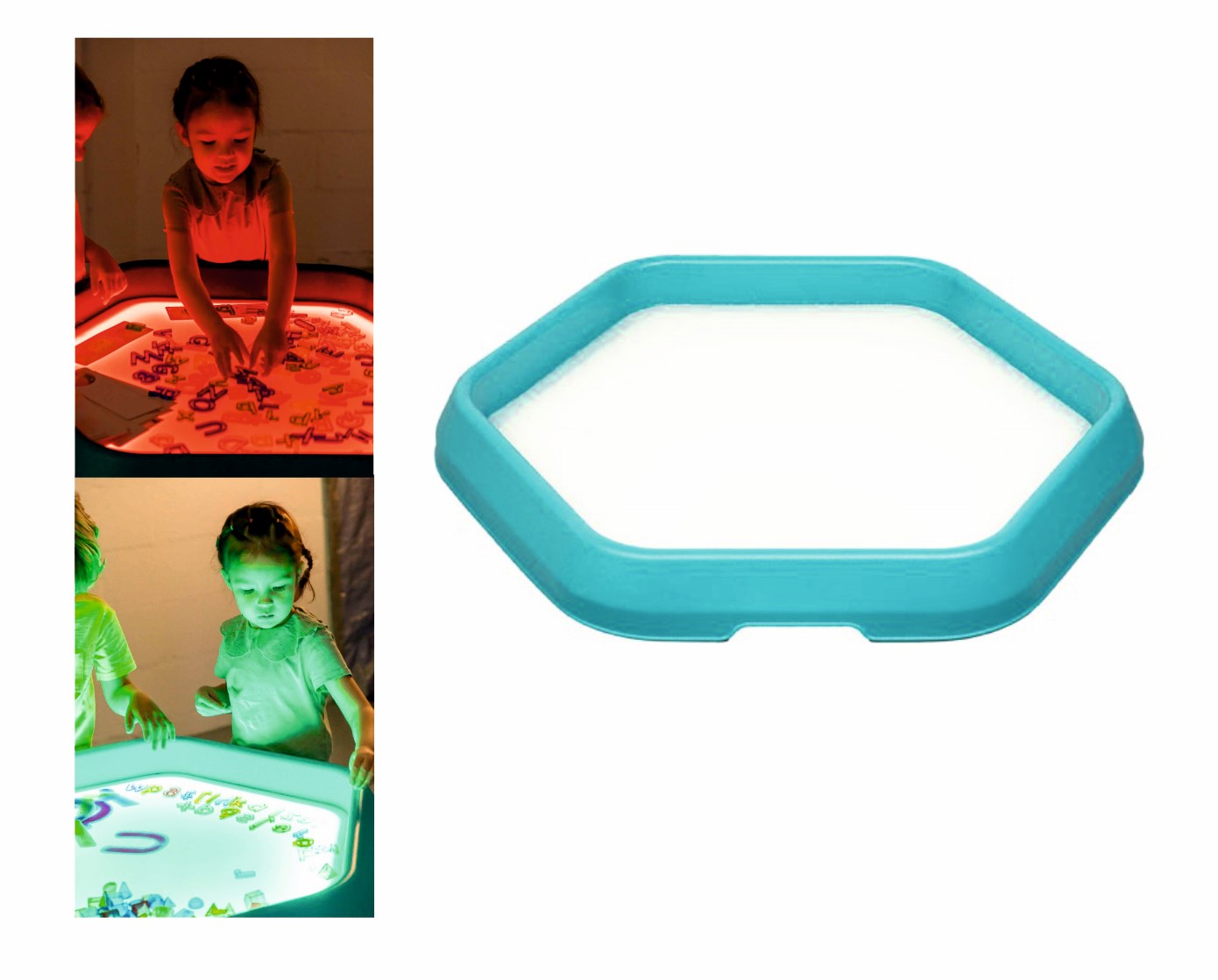 BANDEJA SENSORIAL CON LUZ LED DE 95CM DIAMETRO POR 10CM ALTO