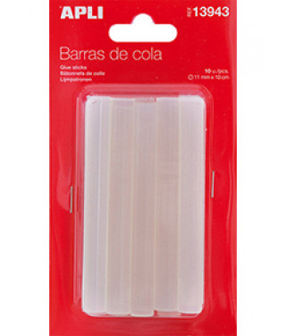 BARRA SILICONA DE ****11MM GRUESO**** ***PACK DE 10 UNIDADES*** APLI REF:13943