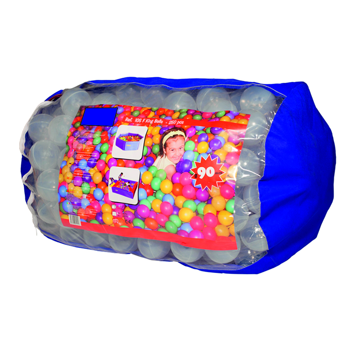 BOLAS TRANSPARENTES PARA PISCINAS DE BOLAS EFECTO BLANCO DE 8.5CM DIAMETRO ***SACO DE 250 BOLAS***