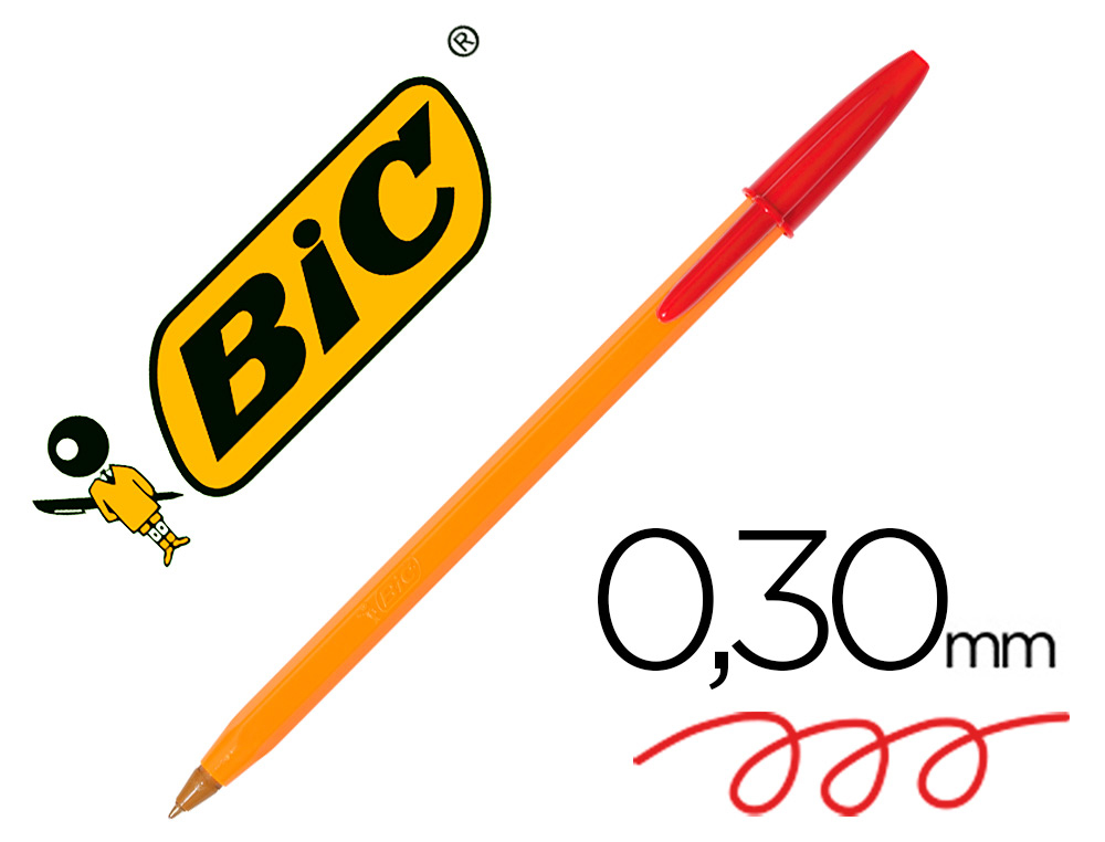 BOLIGRAFO ***BIC NARANJA*** COLOR ROJO REF: 8099241