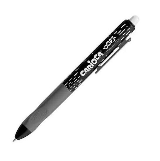 BOLIGRAFO BORRABLE RETRACTIL CARIOCA OOPS ***NEGRO***