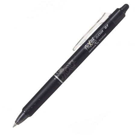 BOLIGRAFO PILOT BORRABLE ***CON CLIP*** CLICKER FRIXION NEGRO REF: NFCN