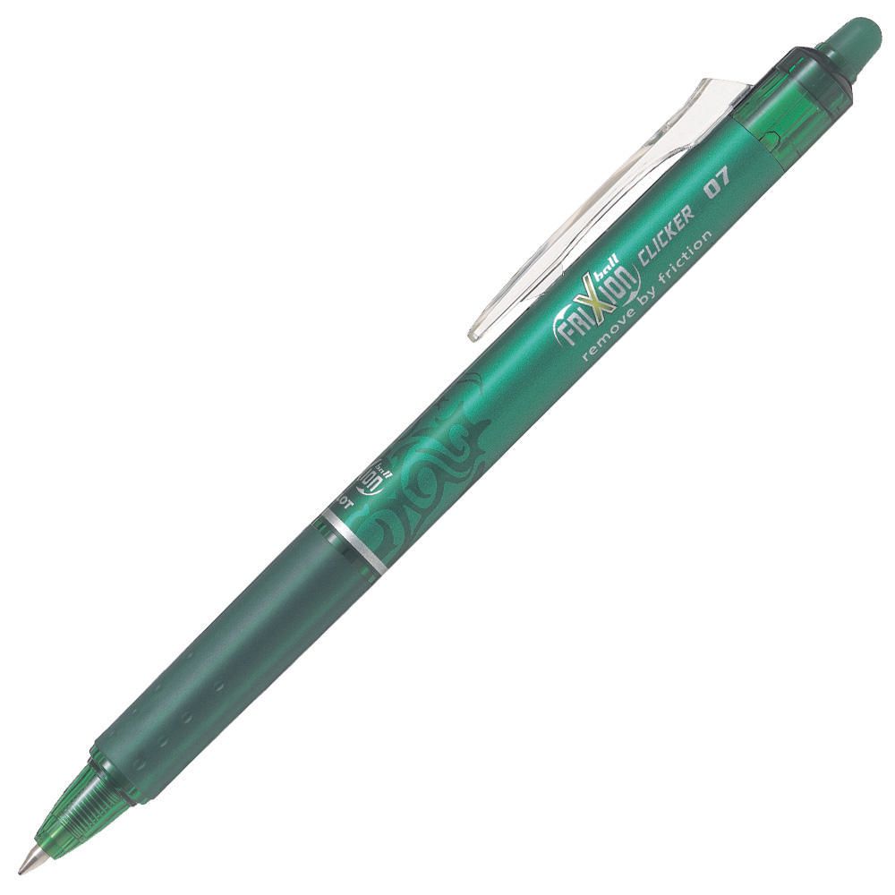 BOLIGRAFO PILOT BORRABLE ***CON CLIP*** CLIKER FRIXION VERDE REF: NFCV