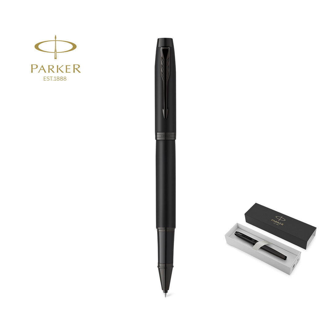 BOLIGRAFO ROLLER IM ***ACHROMATIC*** DE PARKER CON CAJA DE REGALO