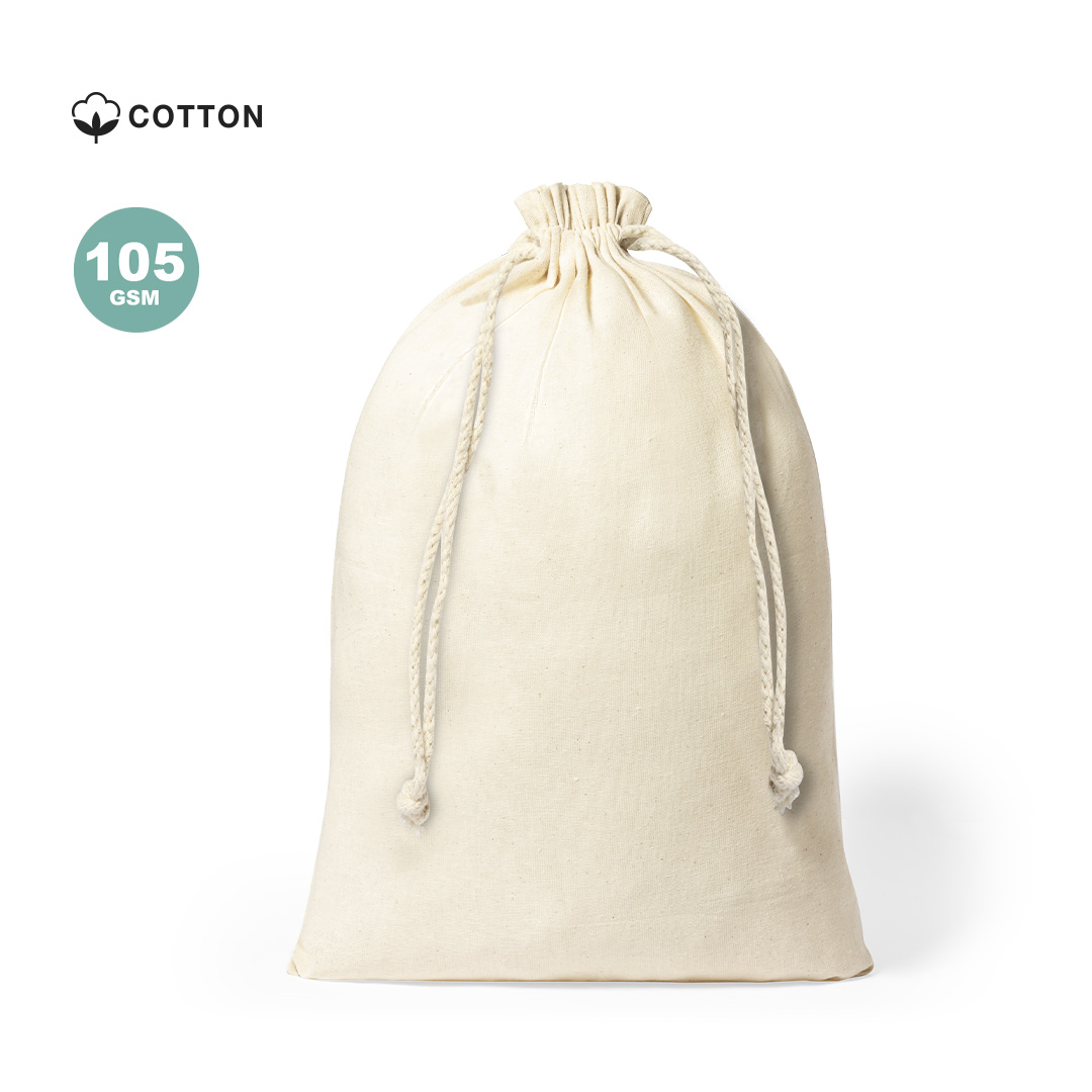 BOLSA DE ALGODON 100% NATURAL CON AUTOCIERRE CON CUERDA DIMENSIONES 30X45CM