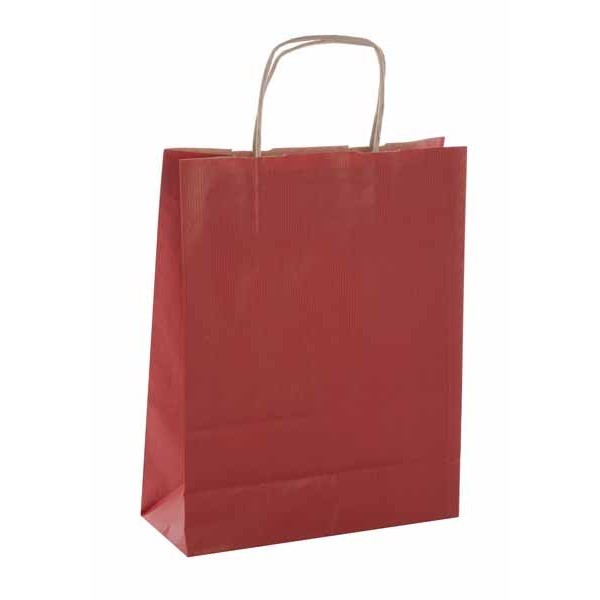 BOLSA PAPEL ASA PLANA 24+11X32 ROJO APLI REF. 101647