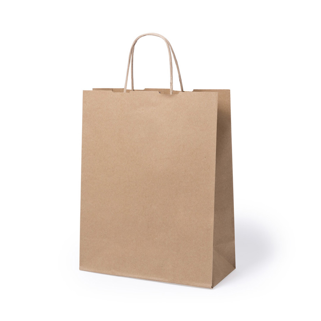 BOLSA PAPEL CON ASA RIZADA DE ****25X31X11CM COLOR KRAFT****