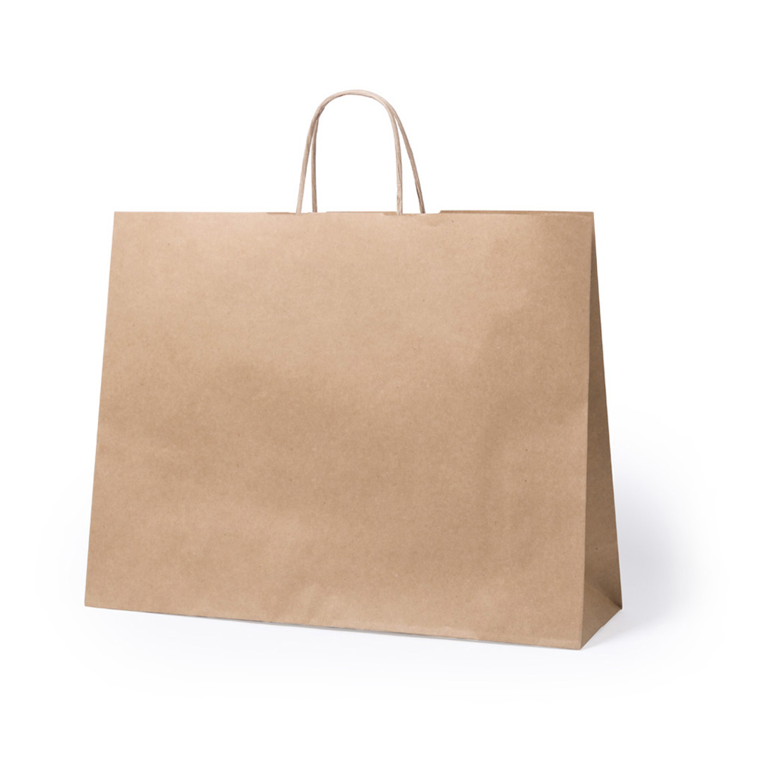 BOLSA PAPEL CON ASA RIZADA DE ****41X32X15M COLOR KRAFT****