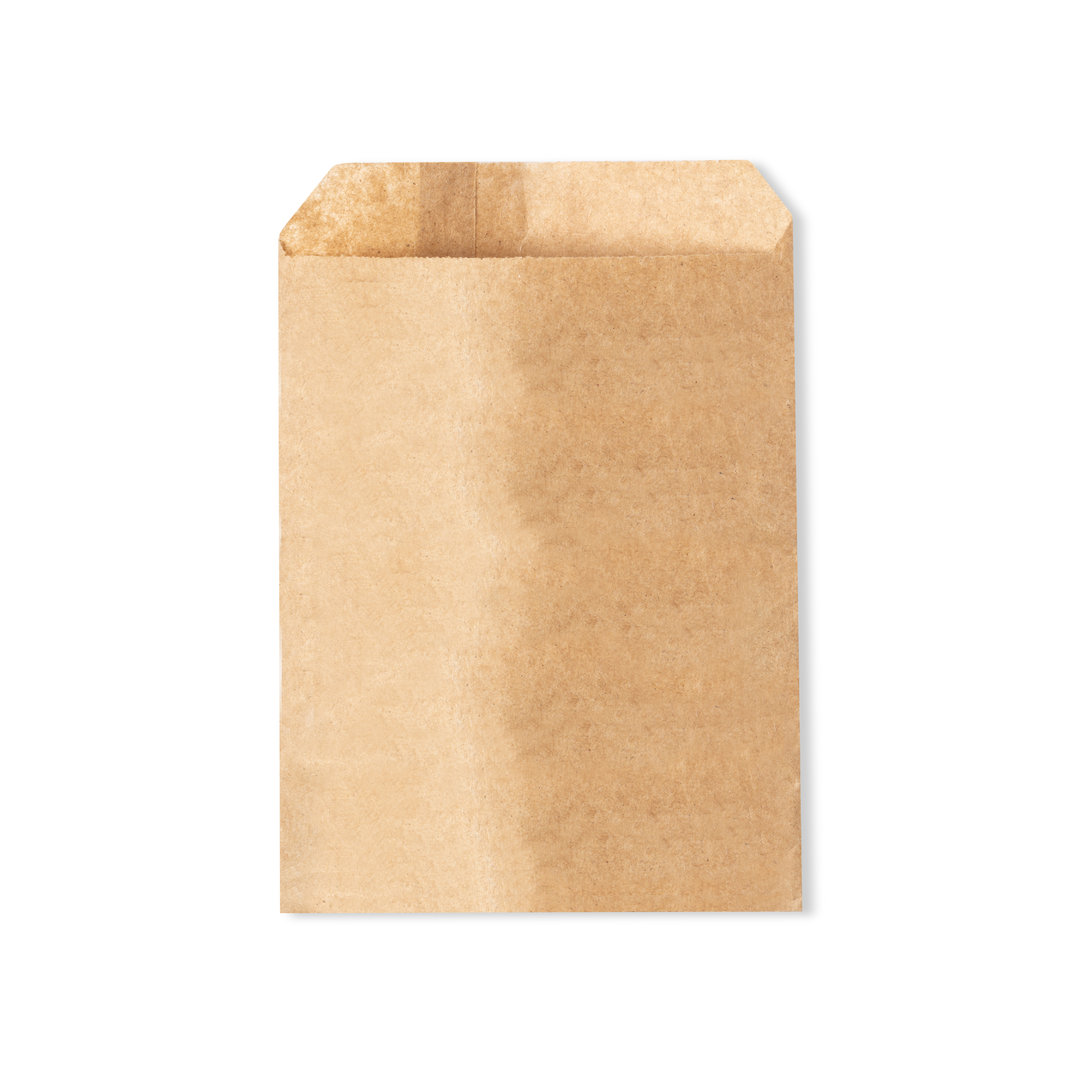 BOLSA PAPEL RECICLADO COLOR KRAFT TAMAÑO 25X32CM + 2CM DE SOLAPA