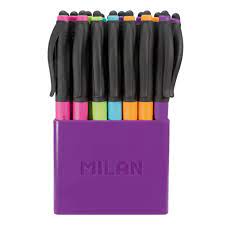 BOTE 24 BOLIGRAFOS P1 STYLUS COLOURS CON PUENTERO PANTALLAS DIGITALES MILAN