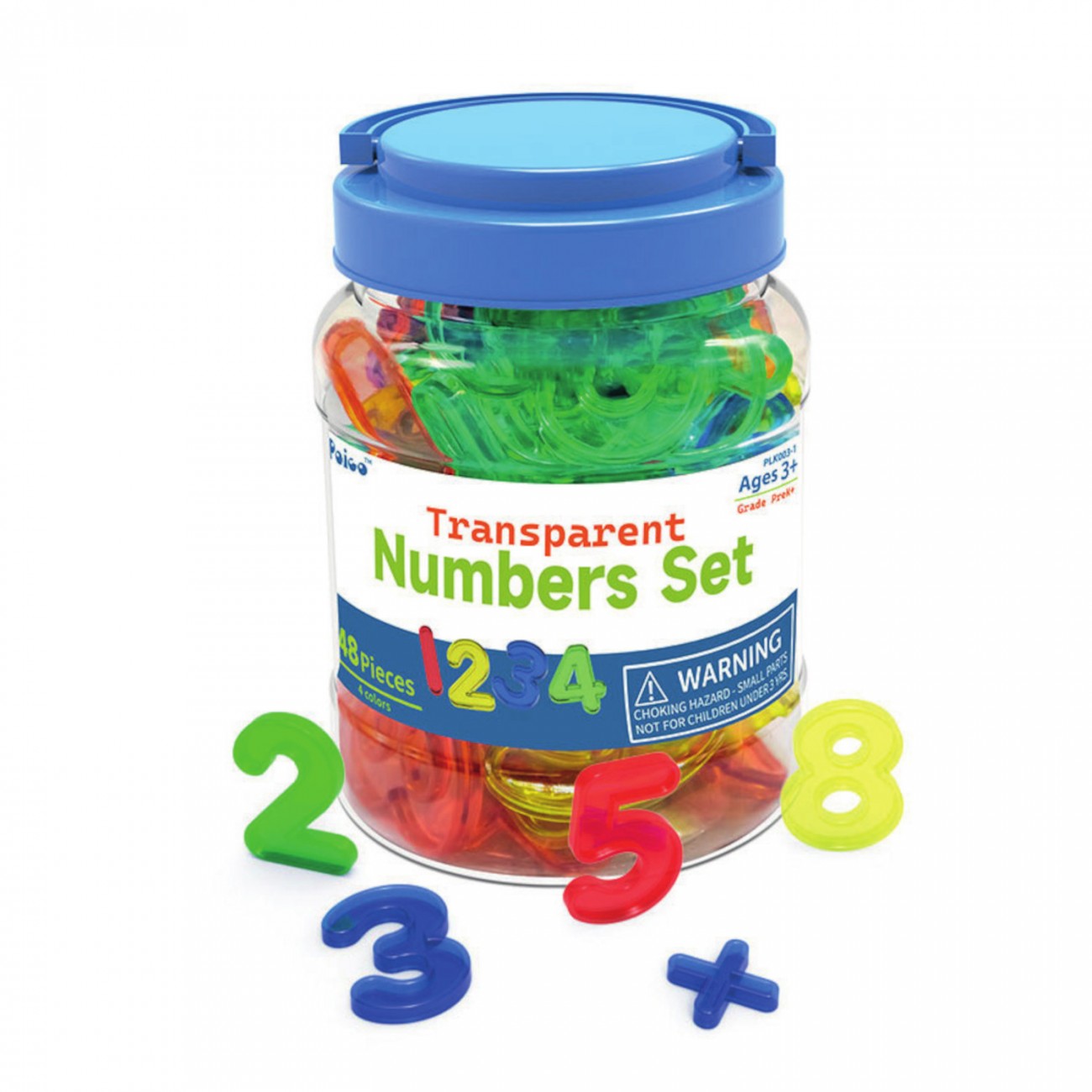 BOTE NUMEROS TRASLUCIDOS SET DE 40 PIEZAS APTO PARA MESA DE LUZ