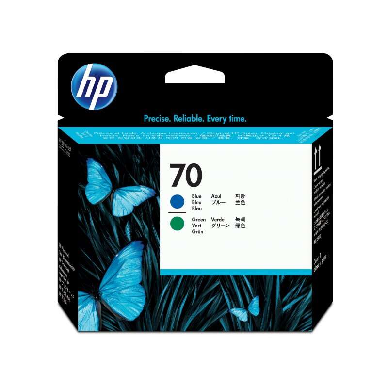 CABEZAL DE IMPRESION HP 70 Azul/Verde Cabezal de Impresion Original - C9408A