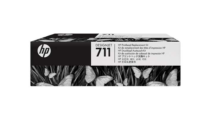 CABEZAL DE IMPRESION HP 711 Cabezal de Impresion Original + Pack de 4 Cartuchos de Tinta - C1Q10A