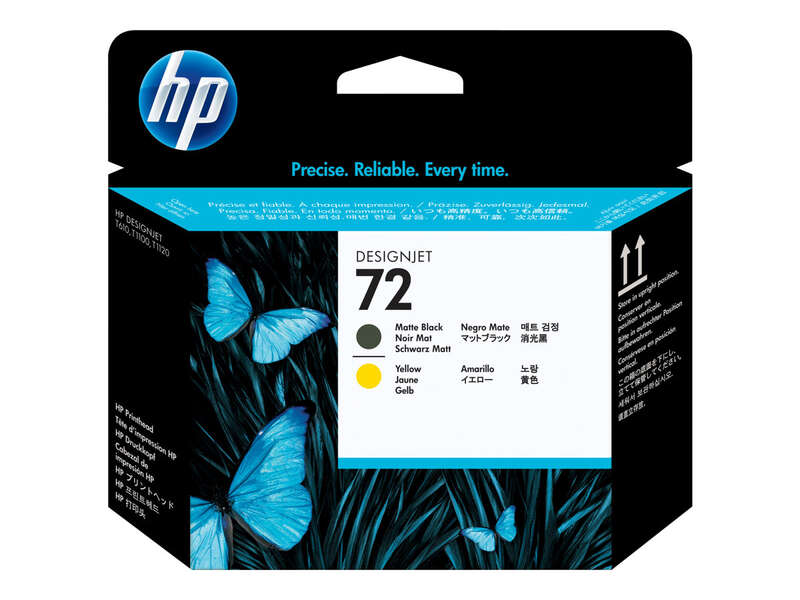 CABEZAL DE IMPRESION HP 72 Cabezal de Impresion Original - Negro Mate y Amarillo - C9384A