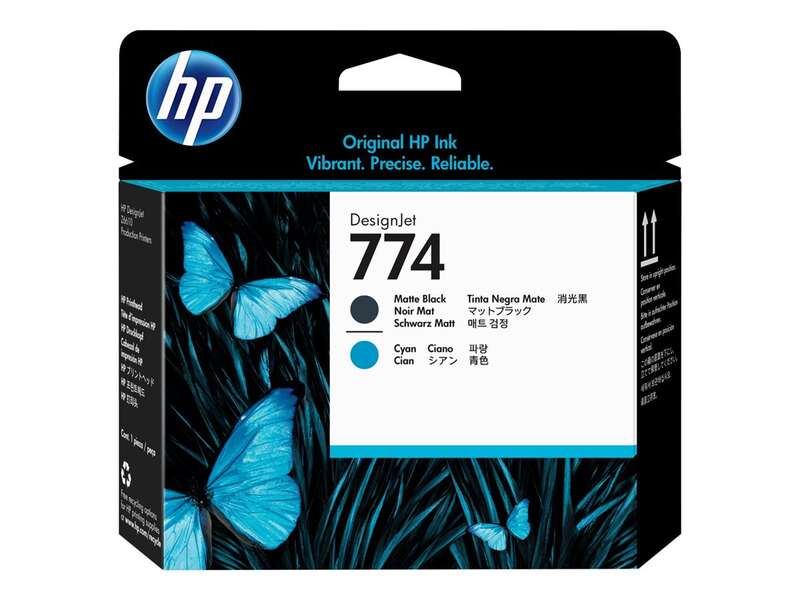 CABEZAL DE IMPRESION HP 774 Cabezal de Impresion Original - Negro Mate, Cyan - P2W01A