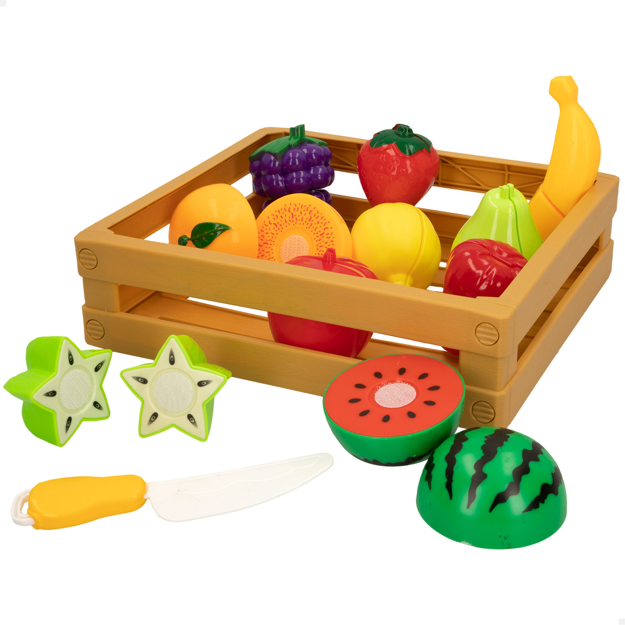 CAJA DE FRUTAS CON PIEZAS PRECORTADAS