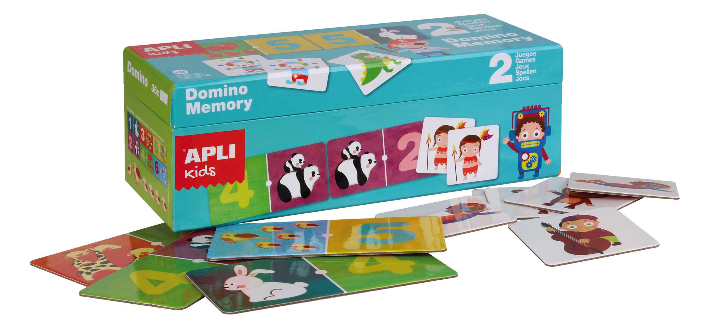 CAJA DUO DOMINO + MEMORY APLI 66 PIEZAS REF: 14116