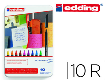 CAJA METALICA EDDING 1200 ***10 COLORES*** REF: 1200-10-S