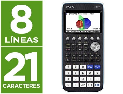 CALCULADORA CASIO FX-CG50 CIENTIFICA GRAFICA 8 LINEAS 21 CARACTERES 16MB CONEXION USB