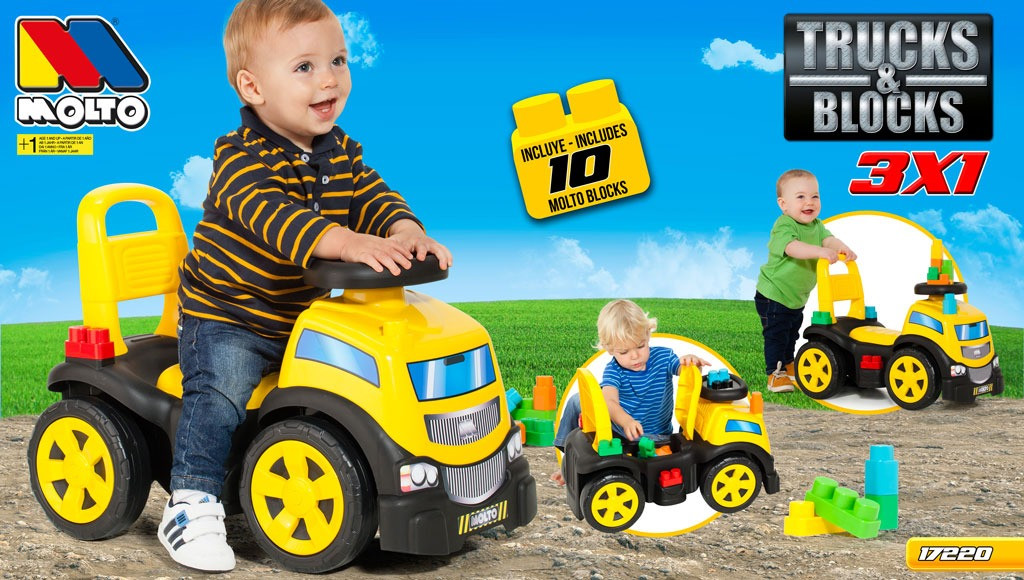 CAMION CORREPASILLOS + 10 BLOQUES MOLTO