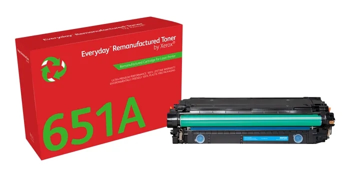 CARATUCHO COMPATIBLE Xerox Everyday HP CE341A/CE741A/CE271A Cyan Cartucho de Toner Remanufacturado - Reemplaza 651A/307A/650A