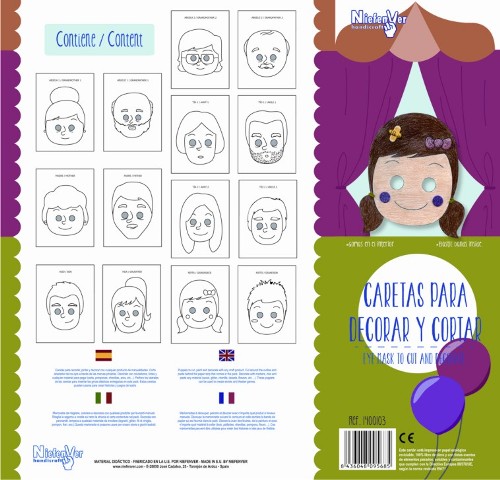 CARETA CUENTO LA FAMILIA PACK DE 14 CARETAS EN CARTON 300GR REF. NIEFENVER 1400103