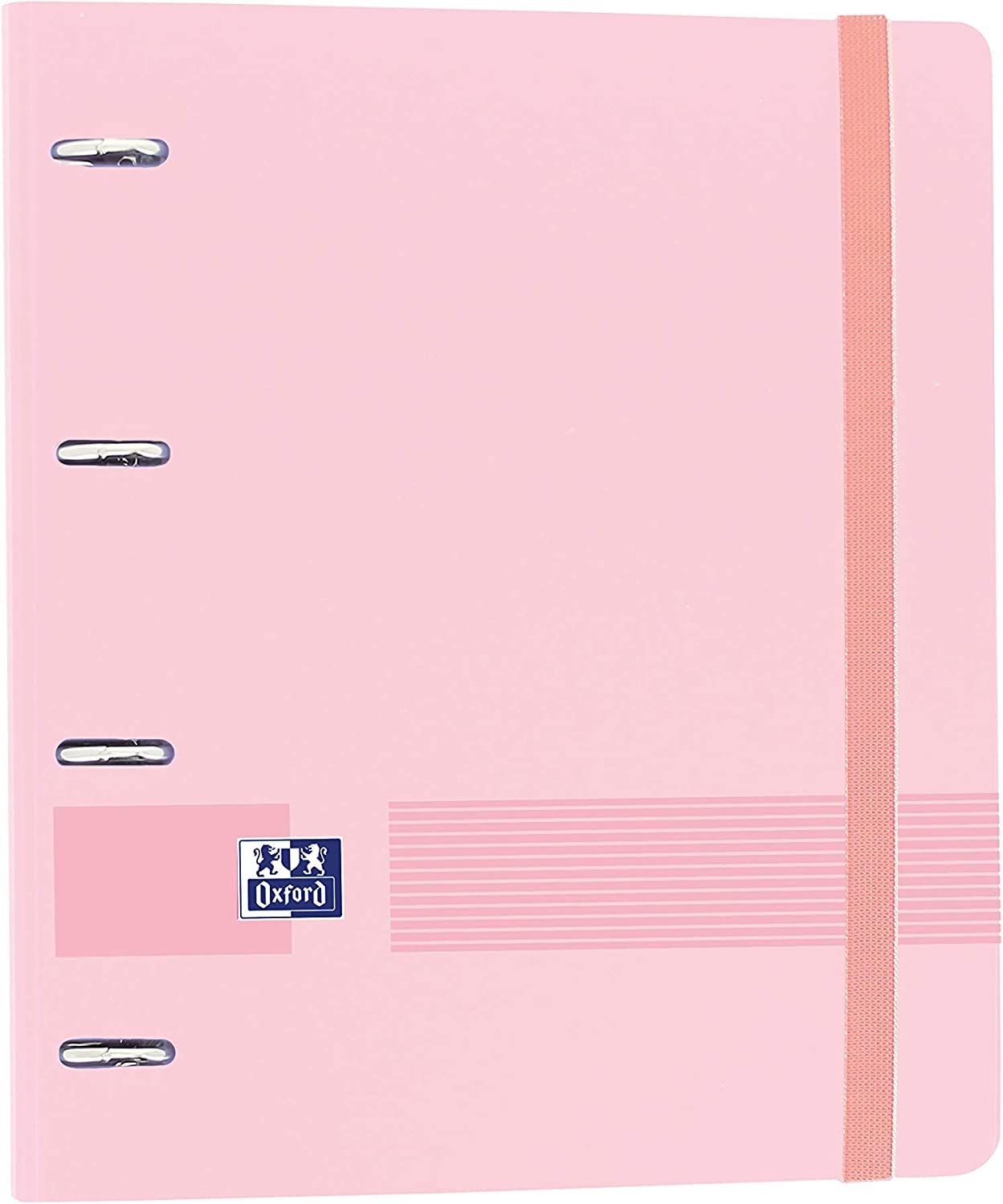 CARPETA 4  ANILLAS CON RECAMBIO EUROPEANBINDERS + LIVE & GO DE OXFORD COLOR ROSA REF: 400131303