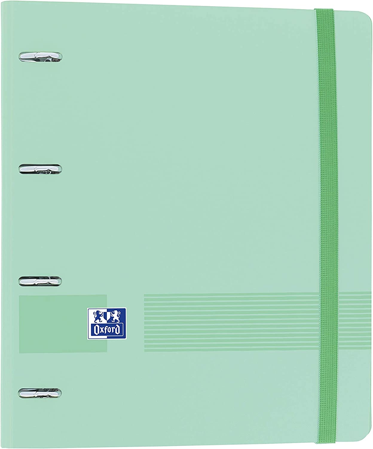CARPETA 4  ANILLAS CON RECAMBIO EUROPEANBINDERS + LIVE & GO DE OXFORD COLOR VERDE  ICE MINT REF: 400131302