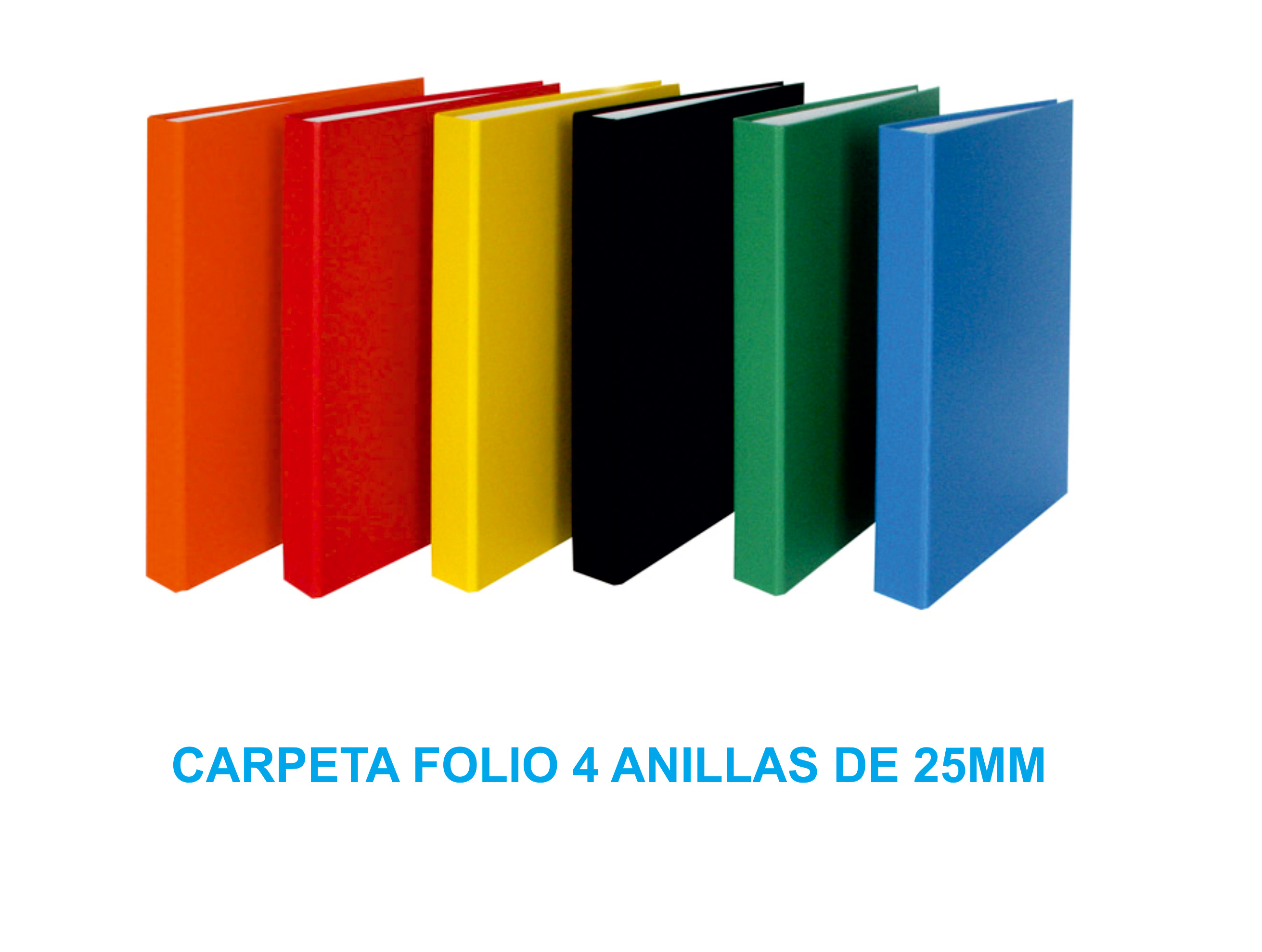 CARPETA FOLIO 4 ANILLAS DE 25MM AMARILLO REF. 321283