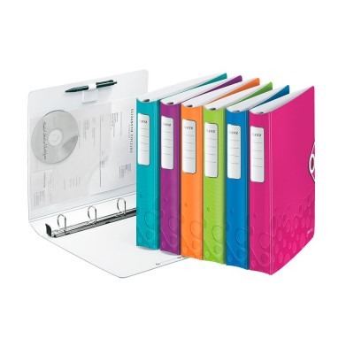 CARPETA FOLIO WOW LEITZ 4 ANILLAS DE 40MM AZUL REF: 42400036