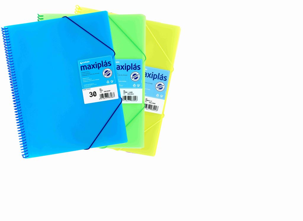 CARPETA FUNDAS CON SOBRE DE BROCHE Y ESPIRAL DE 40 FUNDAS AZUL REF: 39834030