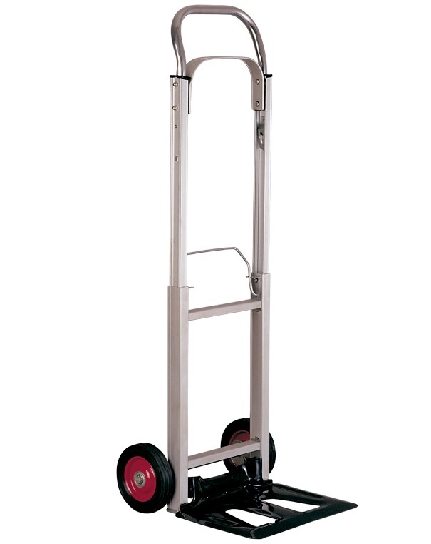 CARRETILLA PORTAPAQUETES CON RUEDAS PLEGABLES ALUMINIO CARGA 90KG 110X39X41CM