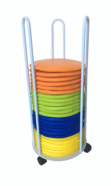 CARRO PORTA COJINES + 24 COJINES DE 30X3CM COLORES SURTIDOS REF: 985D