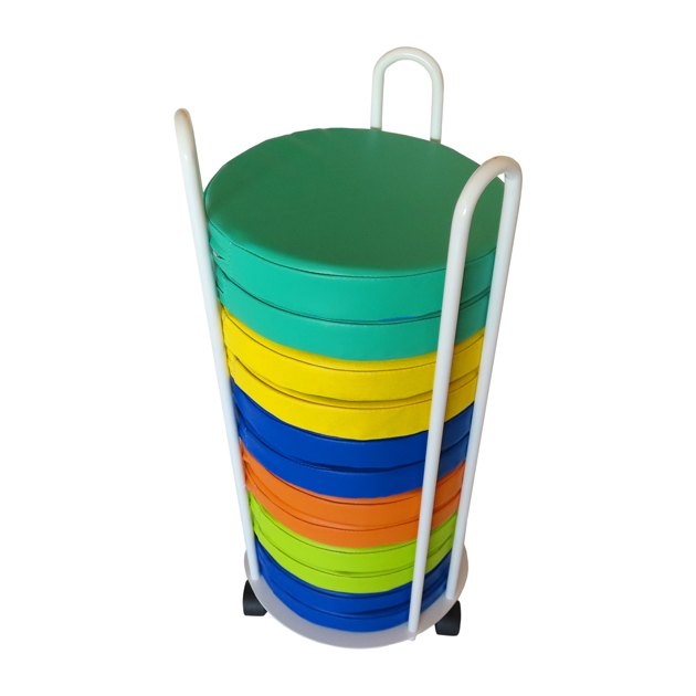 CARRO PORTACOJINES + 12 PUFS 40X82 CM REF 985B
