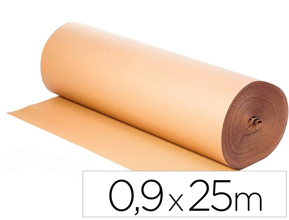 CARTON ONDULADO KRAFT BOBINA DE 90CM X 25 METROS
