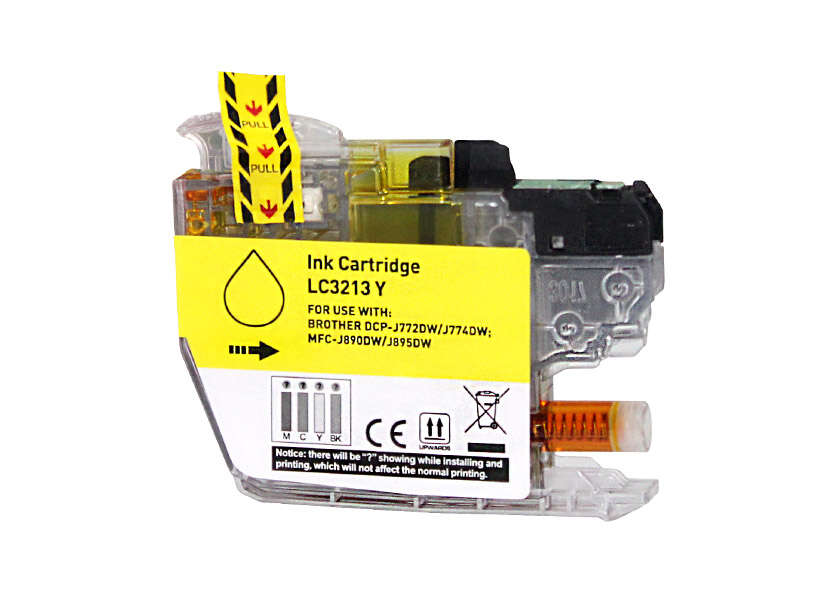 CARTUCHO COMPATIBLE Brother LC3213/LC3211 Amarillo Cartucho de Tinta Generico - Reemplaza LC3213Y/LC3211Y