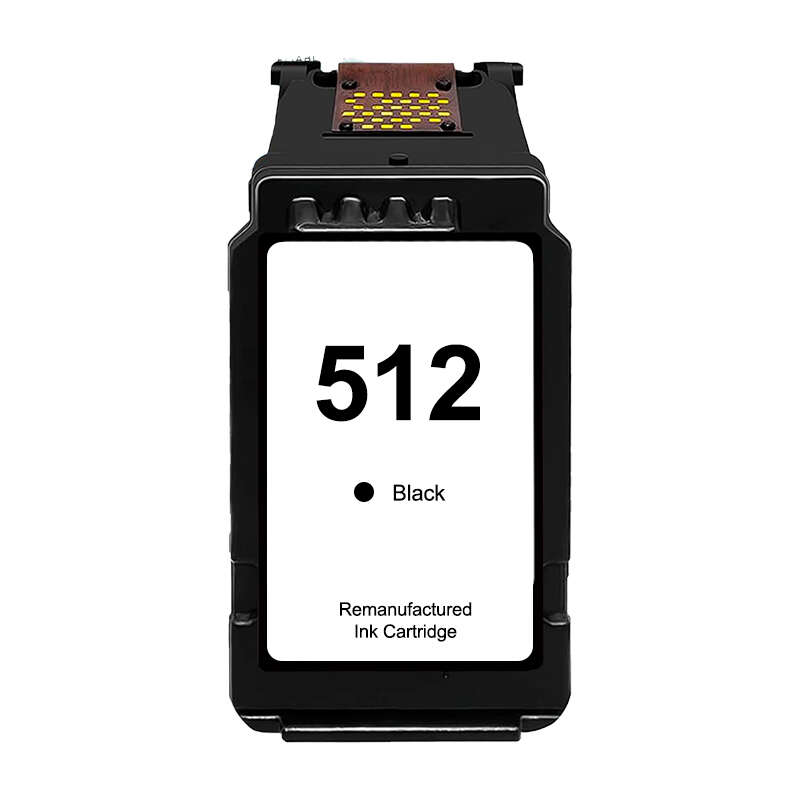 CARTUCHO COMPATIBLE Canon PG512/PG510 Negro Cartucho de Tinta Remanufacturado - Muestra Nivel de Tinta - Reemplaza 2969B001/2970B001