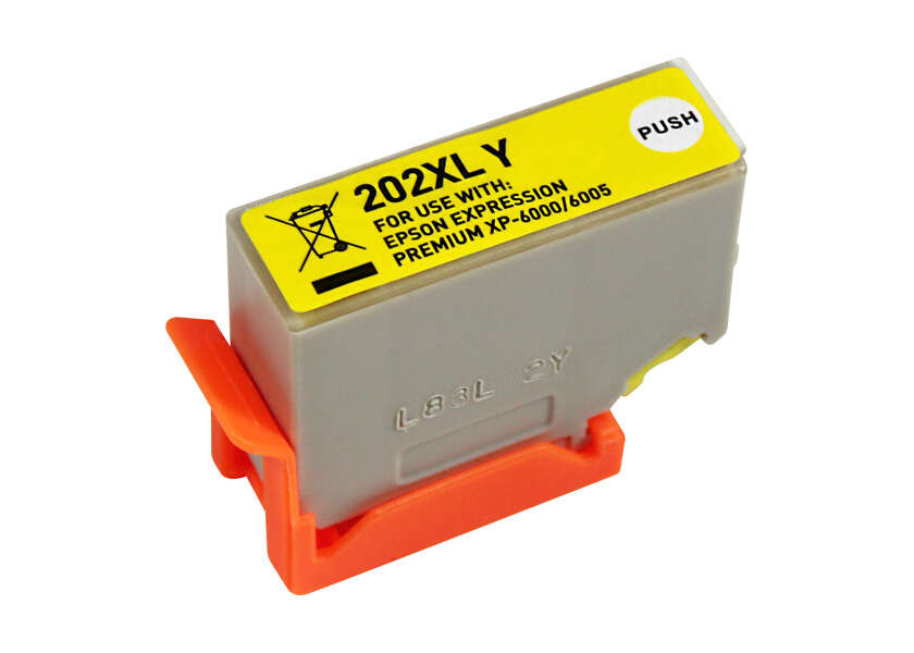 CARTUCHO COMPATIBLE Epson 202XL Amarillo Cartucho de Tinta Generico - Reemplaza C13T02H44010/C13T02F44010