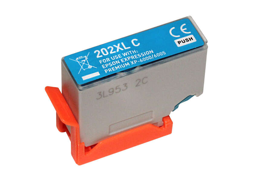CARTUCHO COMPATIBLE Epson 202XL Cyan Cartucho de Tinta Generico - Reemplaza C13T02H24010/C13T02F24010