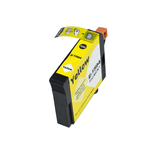 CARTUCHO COMPATIBLE Epson T1594 Amarillo Cartucho de Tinta Pigmentada Generico - Reemplaza C13T15944010